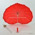 Manual Open Fiberglass Heart Shape Straight Umbrella (YSS0149-3)